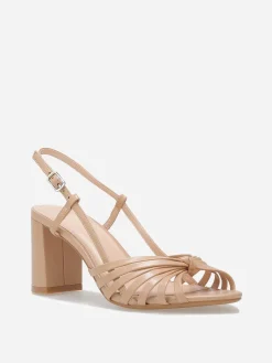 Best La Modeuse Sandales à fines brides nouées Taupe