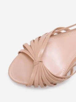 Best La Modeuse Sandales à fines brides nouées Taupe