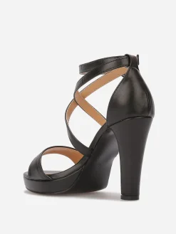 New La Modeuse Sandales à multi-brides et talon haut Noir