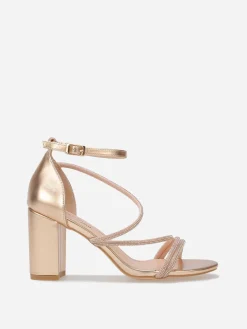 Clearance La Modeuse Sandales à multi-brides strassées Dorérose
