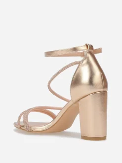 Clearance La Modeuse Sandales à multi-brides strassées Dorérose