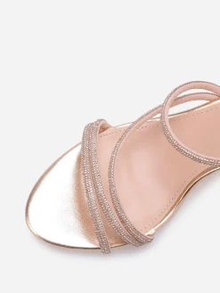 Clearance La Modeuse Sandales à multi-brides strassées Dorérose