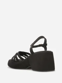 Best La Modeuse Sandales à plateforme compensée en suédine Noir