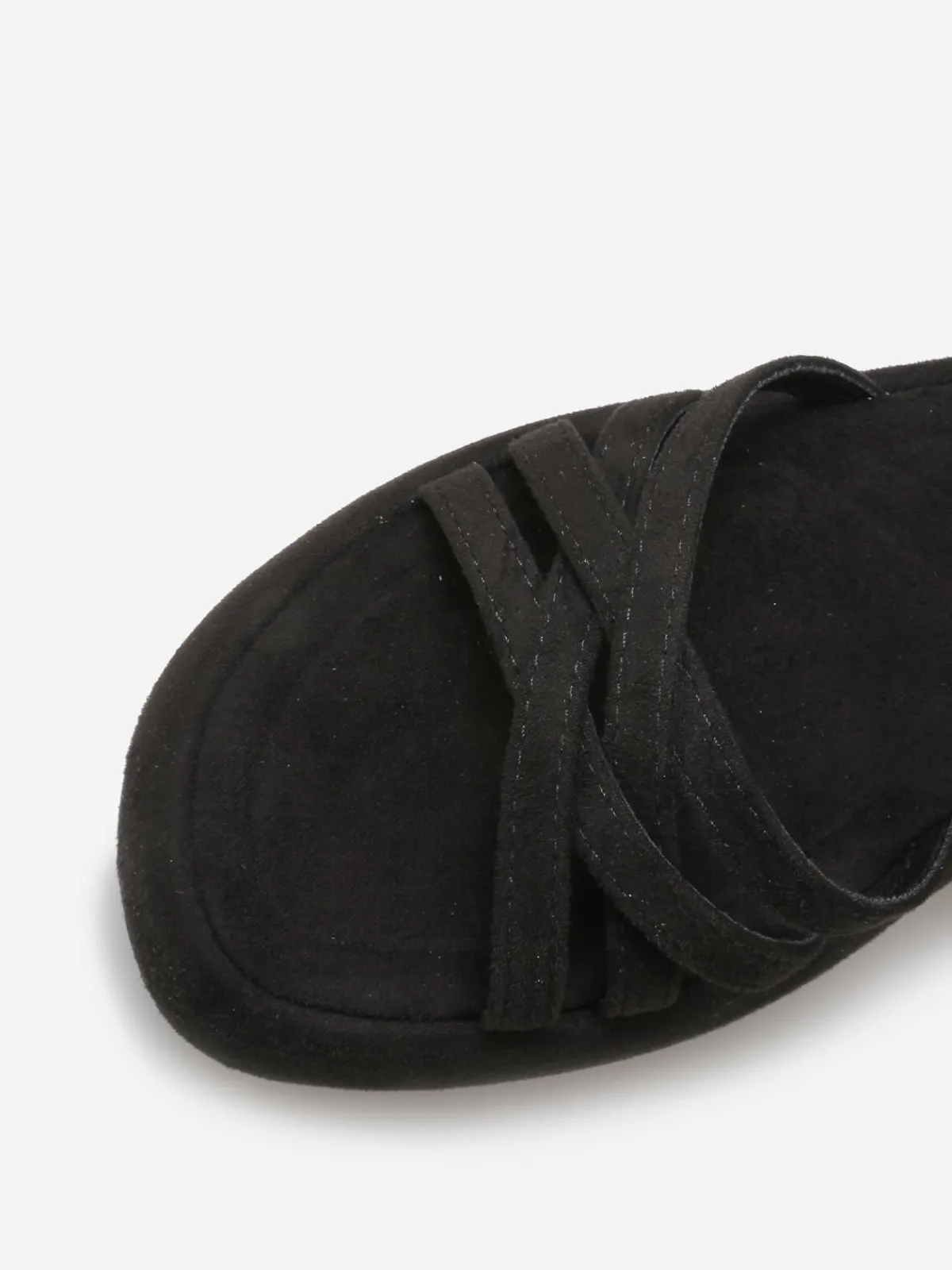 Best La Modeuse Sandales à plateforme compensée en suédine Noir