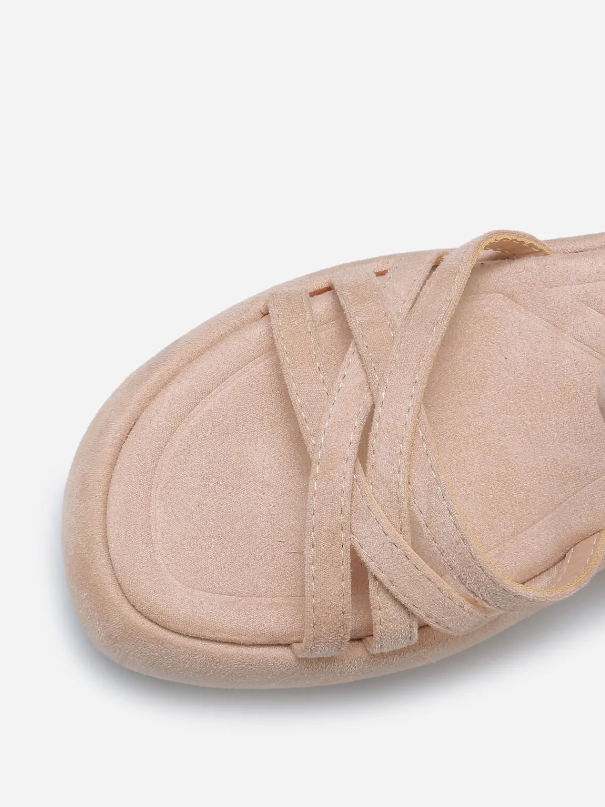 Online La Modeuse Sandales à plateforme compensée en suédine Beige