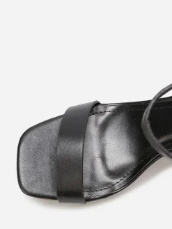 Online La Modeuse Sandales à plateforme et talon effet bois Noir