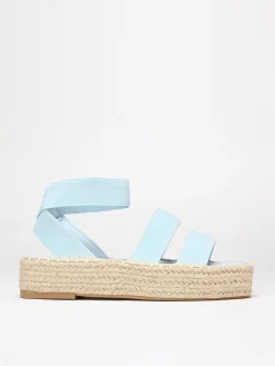 Clearance La Modeuse Sandales à plateforme tressée Bleu