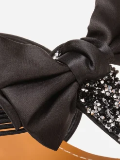 Best La Modeuse Sandales à strass et noeud Noir