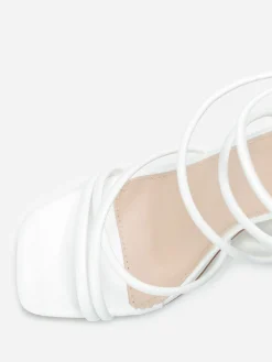 Online La Modeuse Sandales à talon bobine transparent Blanc