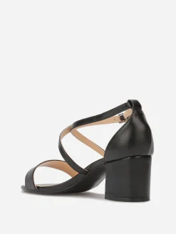 Best La Modeuse Sandales à talon et brides cheville croisées Noir