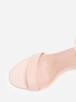 Best La Modeuse Sandales à talon et double brides Beige