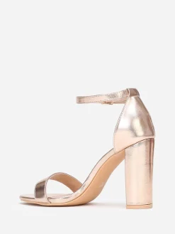 La Modeuse Sandales à talon et double brides Dorérose