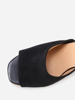 Discount La Modeuse Sandales avec talon compensé en cordage Noir