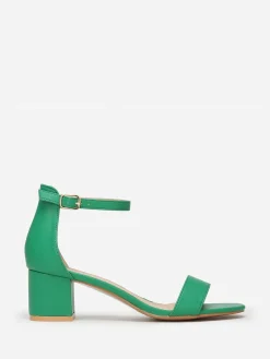 Clearance La Modeuse Sandales carrées en simili Vert