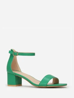 Clearance La Modeuse Sandales carrées en simili Vert