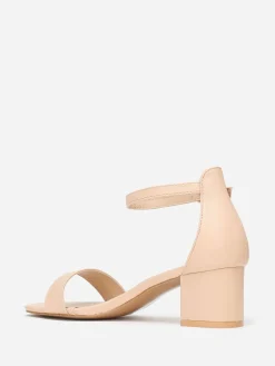 Best La Modeuse Sandales carrées en simili Beige