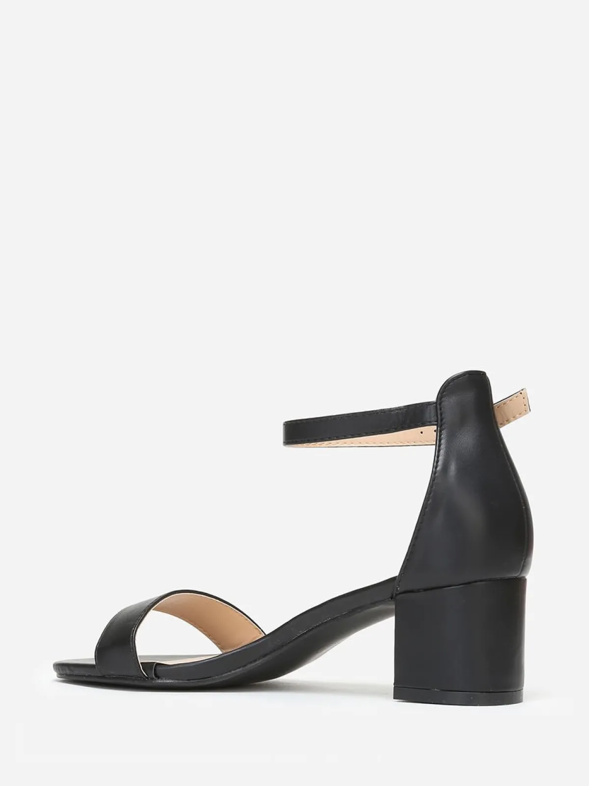 Outlet La Modeuse Sandales carrées en simili Noir