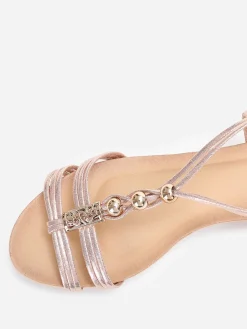 Best La Modeuse Sandales compensées rose doré à détails dorés Doré rose Dorérose