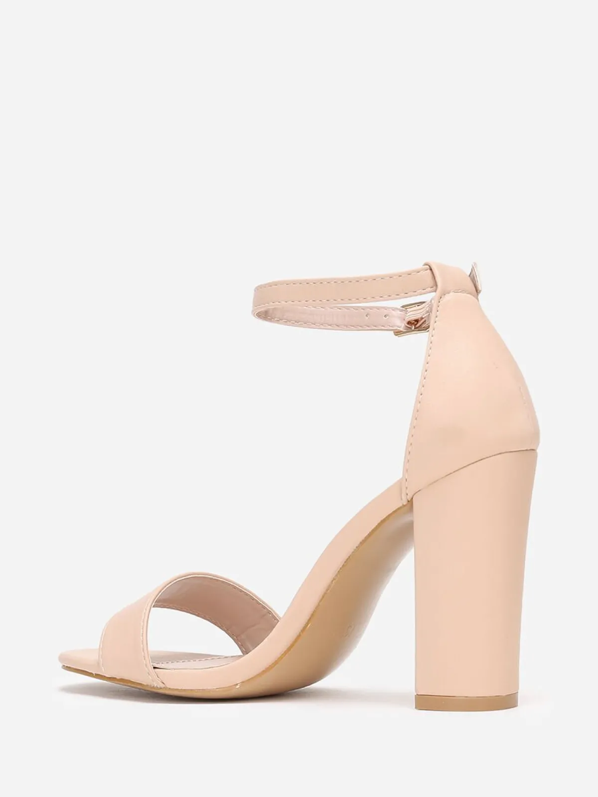 Outlet La Modeuse Sandales en simili à bout arrondi Beige