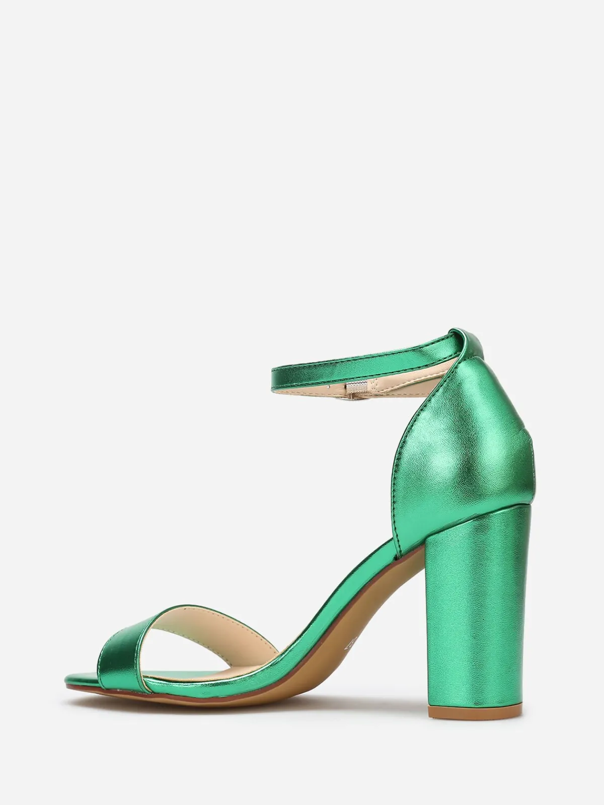 La Modeuse Sandales en simili à effet irisé Vert