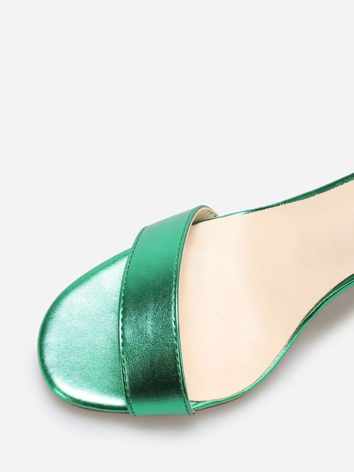 La Modeuse Sandales en simili à effet irisé Vert