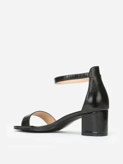 Hot La Modeuse Sandales en simili à petit talon Noir