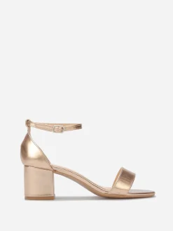 New La Modeuse Sandales en simili à petit talon carré Dorérose