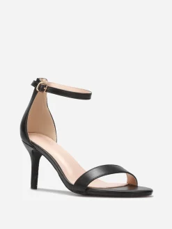 Clearance La Modeuse Sandales en simili à talon aiguille Noir