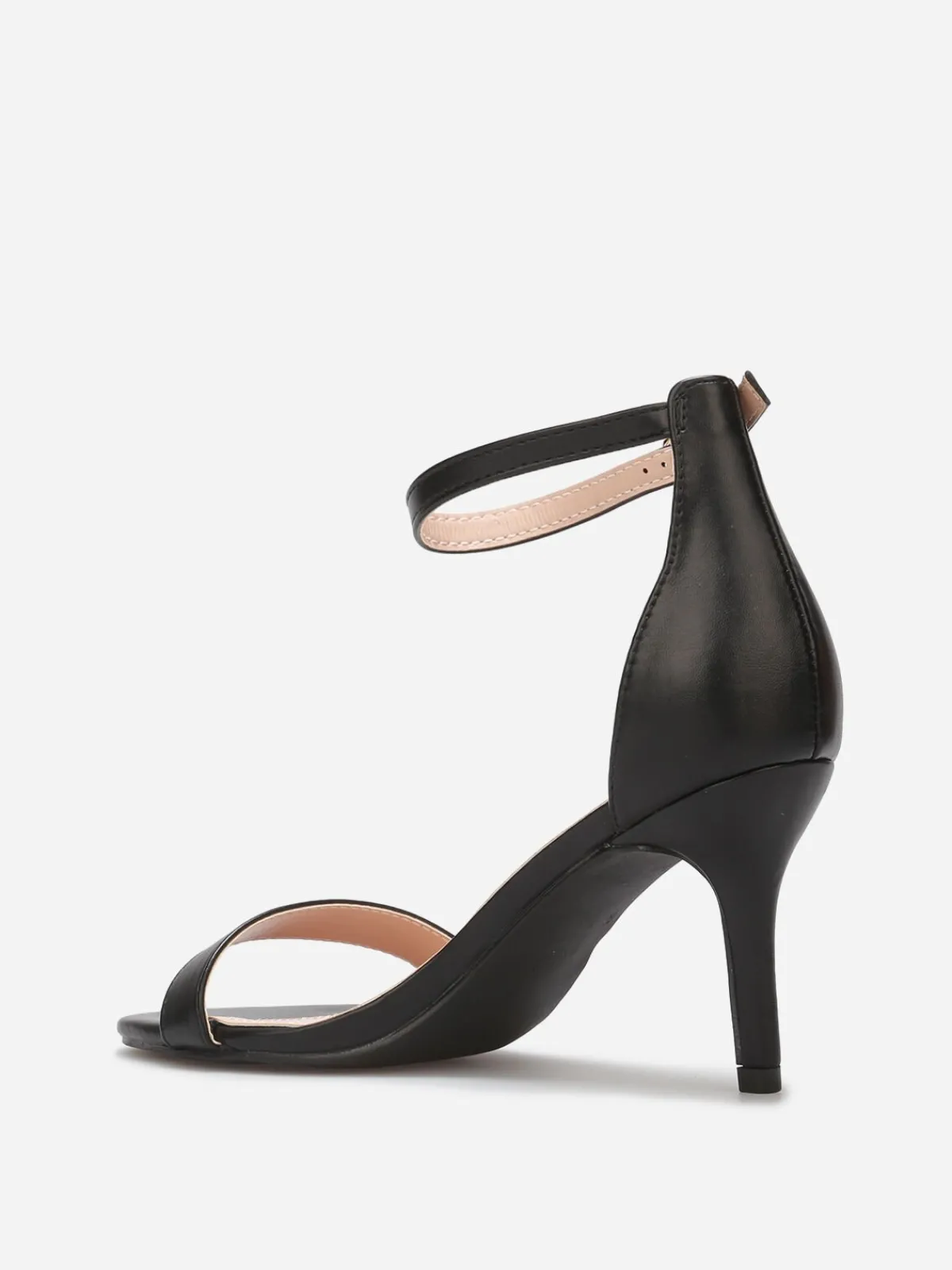 Clearance La Modeuse Sandales en simili à talon aiguille Noir