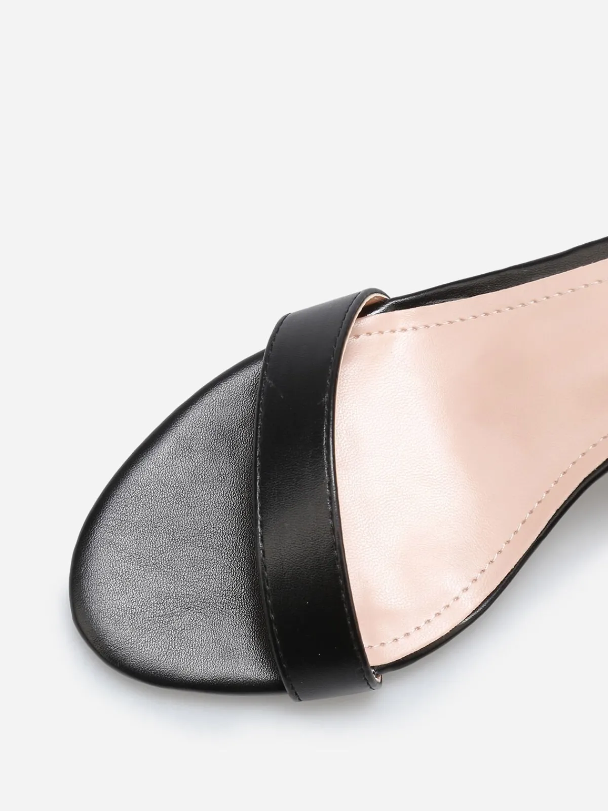 Clearance La Modeuse Sandales en simili à talon aiguille Noir