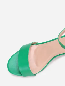 Best La Modeuse Sandales en simili à talon carré Vert