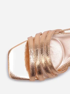 Best La Modeuse Sandales en simili métallisé à brides Dorérose
