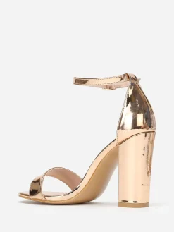 New La Modeuse Sandales en simili verni à talon carré Dorérose