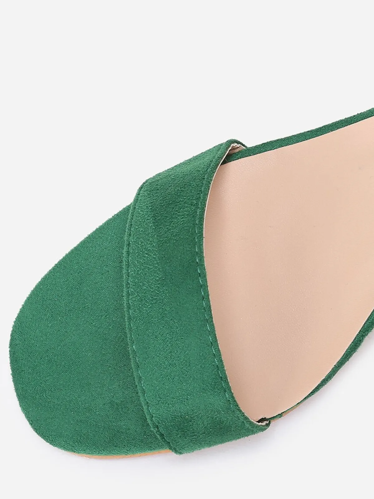 Best La Modeuse Sandales en suédine à petit talon Vert
