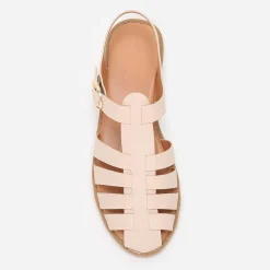 La Modeuse Sandales multi-brides à petit talon Beige