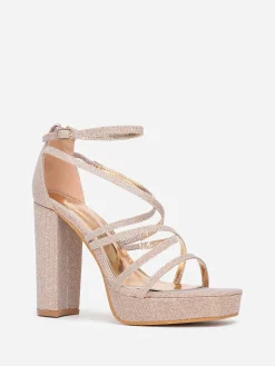 Best La Modeuse Sandales pailletées à fines brides Dorérose