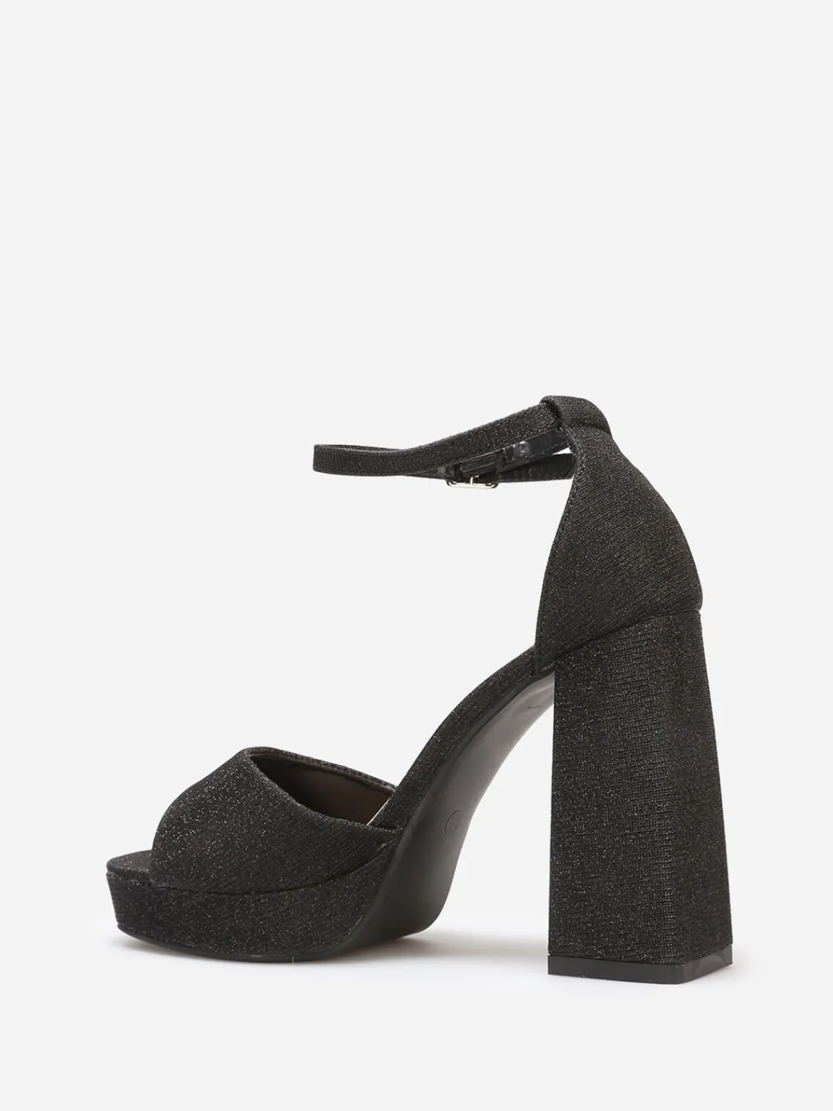 La Modeuse Sandales pailletées à talon haut Noir