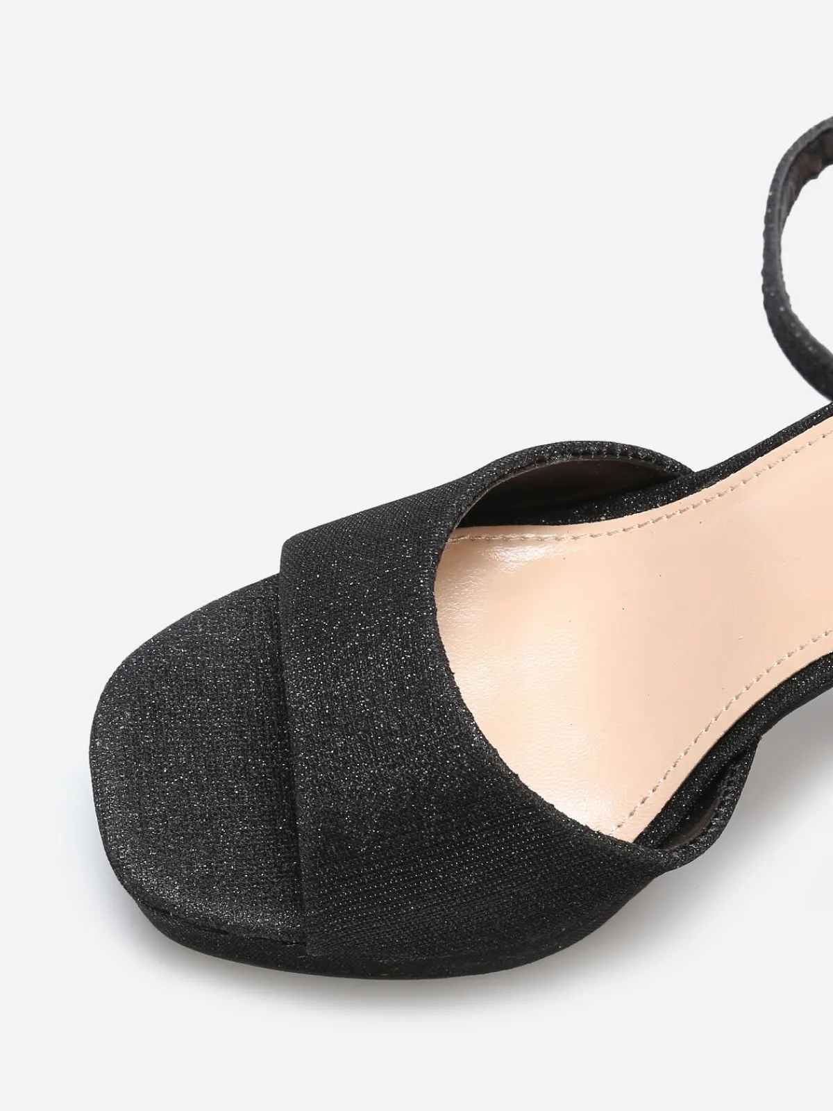 La Modeuse Sandales pailletées à talon haut Noir