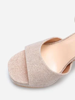 La Modeuse Sandales pailletées à talon haut Dorérose