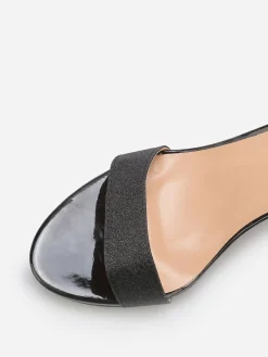 Best La Modeuse Sandales pailletées et vernies à talon Noir