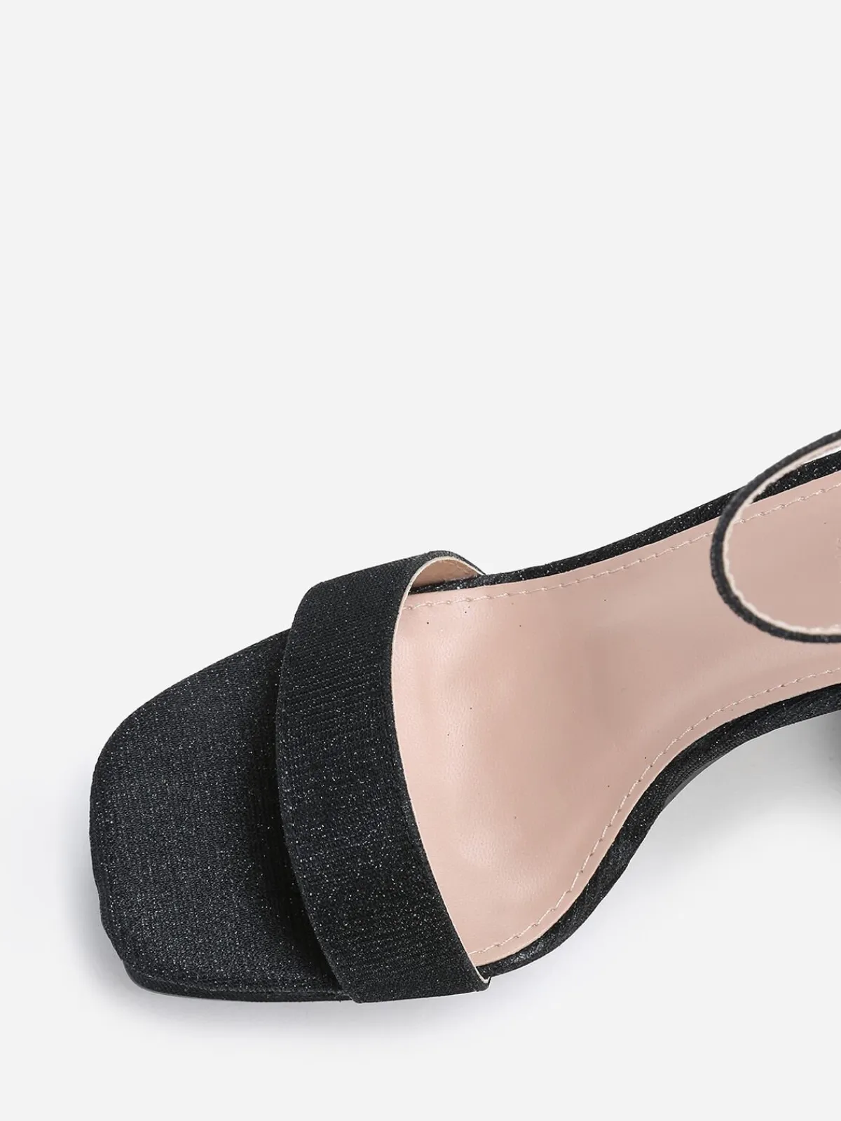 Online La Modeuse Sandales plateforme à paillettes Noir