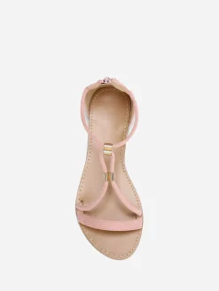 Best La Modeuse Sandales poudré à brides détails métallisés Rose