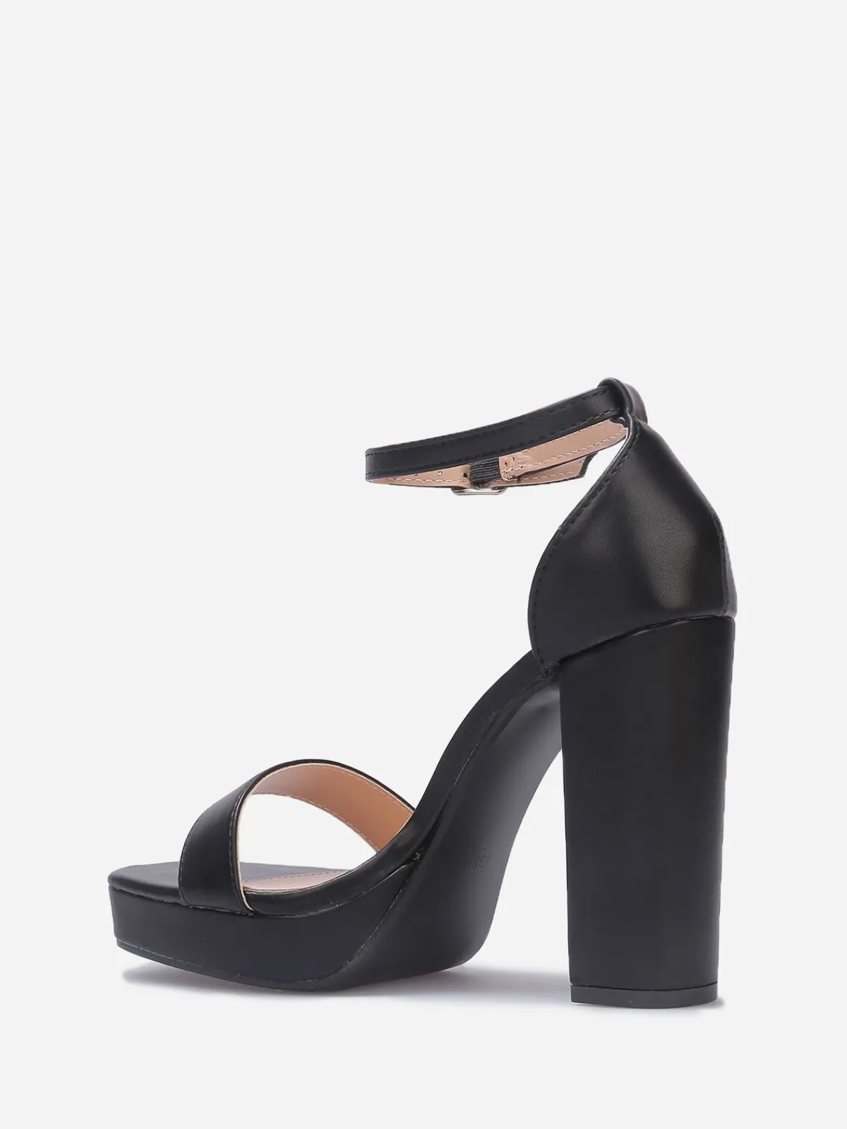 Outlet La Modeuse Sandales rétros à plateforme et talon haut Noir