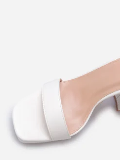 Best La Modeuse Sandales rétros à plateforme et talon haut Blanc