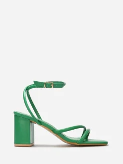 Best La Modeuse Sandales simili à brides matelassées Vert