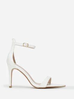Sale La Modeuse Sandales vernies à bout pointu Blanc