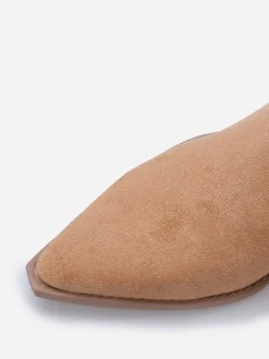 La Modeuse Santiags à sangles et anneau Taupe