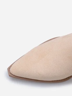Sale La Modeuse Santiags à sangles et anneau Beige