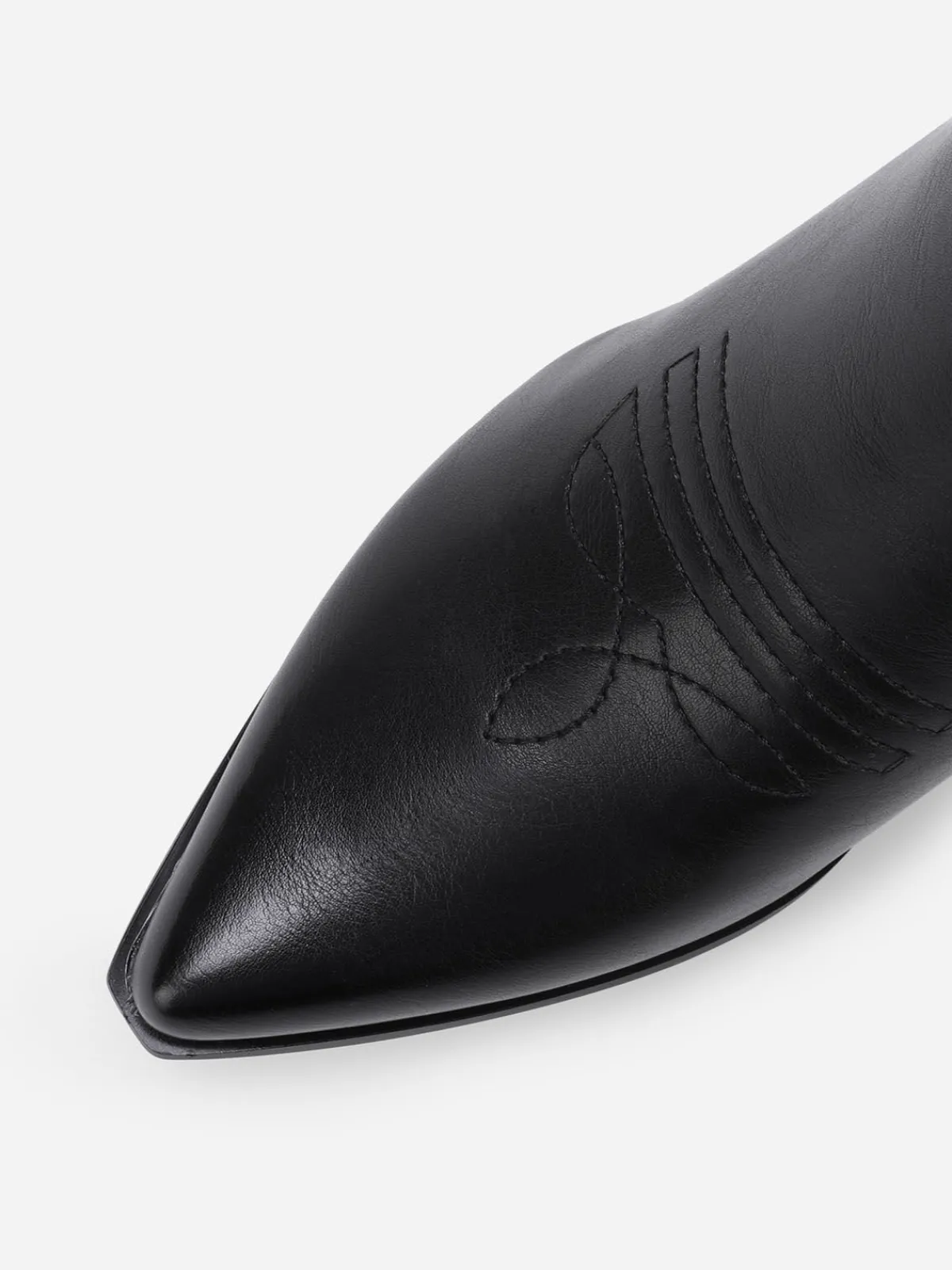 Sale La Modeuse Santiags à talon et motifs surpiqués Noir