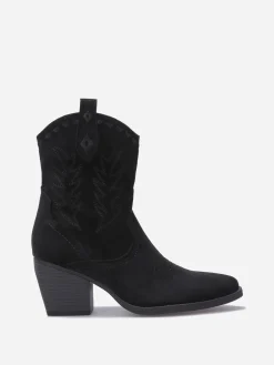 New La Modeuse Santiags basses à surpiqûres Noir